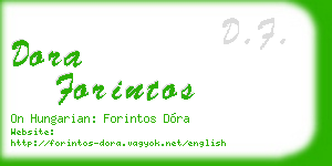 dora forintos business card